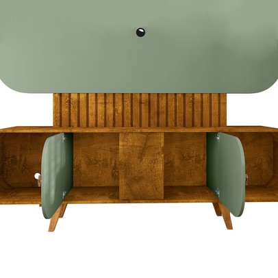 Estante para TV Até 75 Polegadas Andros 2 Portas Naturalle/Pistache - Pnr Móveis