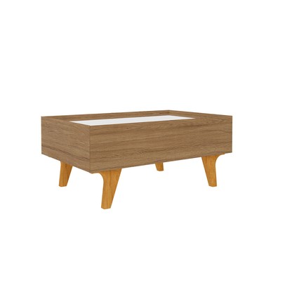 Mesa de Centro Camille 1 Gaveta com Espelho Cinamomo - Pnr Móveis