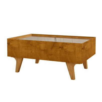 Mesa de Centro Camille 1 Gaveta com Espelho Naturalle - Pnr Móveis