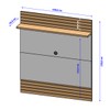 Painel para TV Até 50 Polegadas Maille 1 Prateleira Cinamomo/Off White - Pnr Móveis
