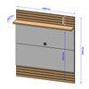 Painel para TV Até 50 Polegadas Maille 1 Prateleira Naturalle/Off White - Pnr Móveis