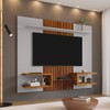 Painel para TV Até 55 Polegadas Morgan Ripado 3d Off White/Naturalle - Pnr Móveis