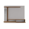 Painel para TV Até 55 Polegadas Volga 1 Porta com Led Naturalle/Off White - Pnr Móveis