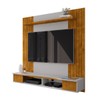Painel para TV Até 55 Polegadas Sacha 1 Prateleira Naturalle/Off White - Pnr Móveis