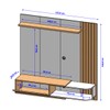 Painel para TV Até 55 Polegadas Alonso 1 Porta Naturalle/Off White - Pnr Móveis