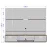 Painel para TV Até 60 Polegadas 2 Portas Dominique Off White/Cinamomo - Pnr Móveis