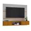 Painel para TV Até 60 Polegadas 2 Portas Dominique Ripado Off-White/Naturalle - Pnr Móveis