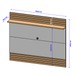 Painel para TV Até 65 Polegadas Russell 1 Prateleira Cinamomo/Off White - Pnr Móveis