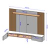 Painel para TV Até 65 Polegadas Albon 2 Portas Cinamomo/Off White - Pnr Móveis