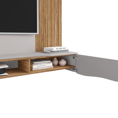 Painel para TV Até 65 Polegadas Albon 2 Portas Cinamomo/Off White - Pnr Móveis