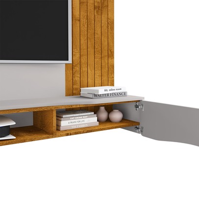 Painel para TV Até 65 Polegadas Albon 2 Portas Naturalle/Off White - Pnr Móveis