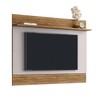 Painel para TV Até 75 Polegadas Albânia 1 Prateleira Cinamomo/Off White - Pnr Móveis