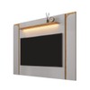 Painel para TV Até 75 Polegadas Clark 1 Prateleira com Led Off White/Cinamomo - Pnr Móveis