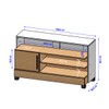 Rack para TV Até 48 Polegadas Guatemala 1 Porta Off White/Cinamomo - Pnr Móveis