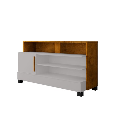 Rack para TV Até 48 Polegadas Guatemala 1 Porta Off White/Naturalle - Pnr Móveis