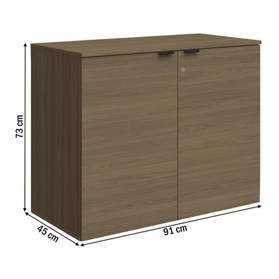 Armário para Escritório Baixo 2 Portas Office 2017 F206 Carvalho Munique - Kappesberg
