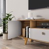 Rack para TV Até 55 Polegadas Bianchi 2 Portas 1 Gaveta Cinamomo/Off White - Pnr Móveis