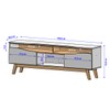 Rack para TV Até 65 Polegadas Romênia 2 Portas Off White/Cinamomo - Pnr Móveis