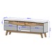 Rack para TV Até 65 Polegadas Romênia 2 Portas Off White/Naturalle - Pnr Móveis