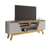Rack para TV Até 65 Polegadas Mackenzie 2 Portas 1 Prateleira Off White/Cinamomo - Pnr Móveis