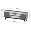 Rack para TV Até 65 Polegadas Mackenzie 2 Portas 1 Prateleira Off White/Cinamomo - Pnr Móveis
