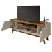 Rack para TV Até 65 Polegadas Mackenzie 2 Portas 1 Prateleira Off White/Nature - Pnr Móveis