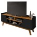 Rack para TV Até 65 Polegadas Mackenzie 2 Portas 1 Prateleira Preto Fosco/Nature - Pnr Móveis