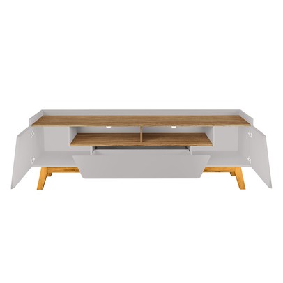 Rack para TV Até 70 Polegadas Evans 2 Portas 1 Gaveta Off White/Cinamomo - Pnr Móveis