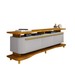 Rack para TV Até 75 Polegadas Océane 3 Portas Naturalle/Off White - Pnr Móveis