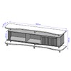 Rack para TV Até 75 Polegadas Océane 3 Portas Naturalle/Pistache - Pnr Móveis