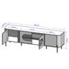 Rack para TV Até 75 Polegadas Evans 4 Portas com Vidro e Led Off White/Pistache - Pnr Móveis