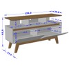 Rack para TV Até 50 Polegadas Mansell 2 Portas Cinamomo/Branco - Pnr Móveis
