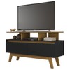 Rack para TV Até 50 Polegadas Mansell 2 Portas Cinamomo/Preto Fosco - Pnr Móveis
