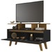 Rack para TV Até 50 Polegadas Mansell 2 Portas Cinamomo/Preto Fosco - Pnr Móveis