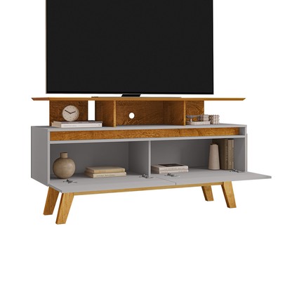 Rack para TV Até 50 Polegadas Mansell 2 Portas Naturalle/Off White - Pnr Móveis