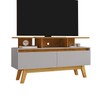 Rack para TV Até 50 Polegadas Mansell 2 Portas Naturalle/Off White - Pnr Móveis
