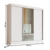 Guarda-Roupa Casal Michigan 3 Portas 4 Gavetas 100% Mdf com Espelho Branco - Doripel Móveis