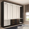 Guarda-Roupa Casal Hilton 8 Portas 6 Gavetas Black - Panorama Móveis