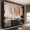 Guarda-Roupa Casal Hilton 8 Portas 6 Gavetas Black - Panorama Móveis