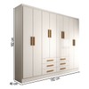 Guarda-Roupa Casal Hilton 8 Portas 6 Gavetas Branco - Panorama Móveis
