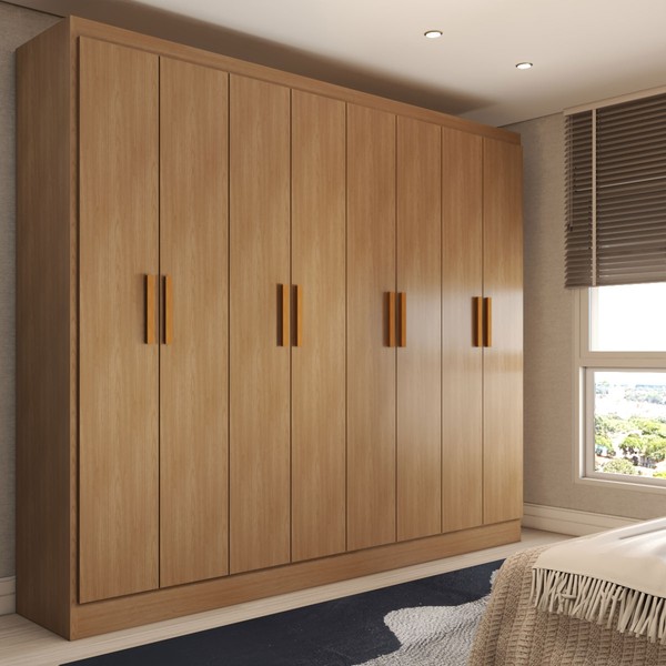Guarda-Roupa Casal Hilton 8 Portas Cinamomo - Panorama Móveis