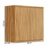 Armário Aéreo de Cozinha 80 Cm Sauvignon 2 Portas 100% Mdf 11030 Amêndoa - Rio Doce