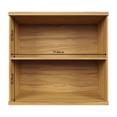 Armário Aéreo Cozinha 80 Cm Sauvignon 2 Portas 100% Mdf Amêndoa/Off White - Rio Doce