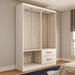 Guarda-Roupa Solteiro Boulevard 4 Portas 2 Gavetas Branco - Panorama Móveis