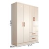 Guarda-Roupa Solteiro Boulevard 4 Portas 2 Gavetas Branco - Panorama Móveis