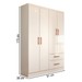 Guarda-Roupa Solteiro Boulevard 4 Portas 2 Gavetas Branco - Panorama Móveis