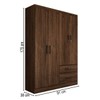 Guarda-Roupa Solteiro Boulevard 4 Portas 2 Gavetas Castanho - Panorama Móveis