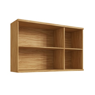 Armário Aéreo Cozinha 120 Cm Sauvignon 3 Portas 2 Prateleiras 100% Mdf Amêndoa - Rio Doce