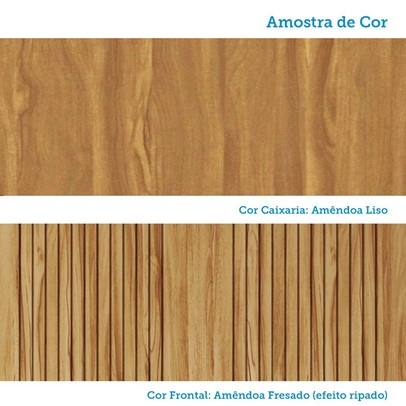 Armário Aéreo Cozinha 120 Cm Sauvignon 3 Portas 2 Prateleiras 100% Mdf Amêndoa - Rio Doce