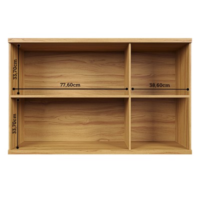Armário Aéreo Cozinha 120 Cm Sauvignon 3 Portas 100% Mdf Amêndoa/Off White - Rio Doce